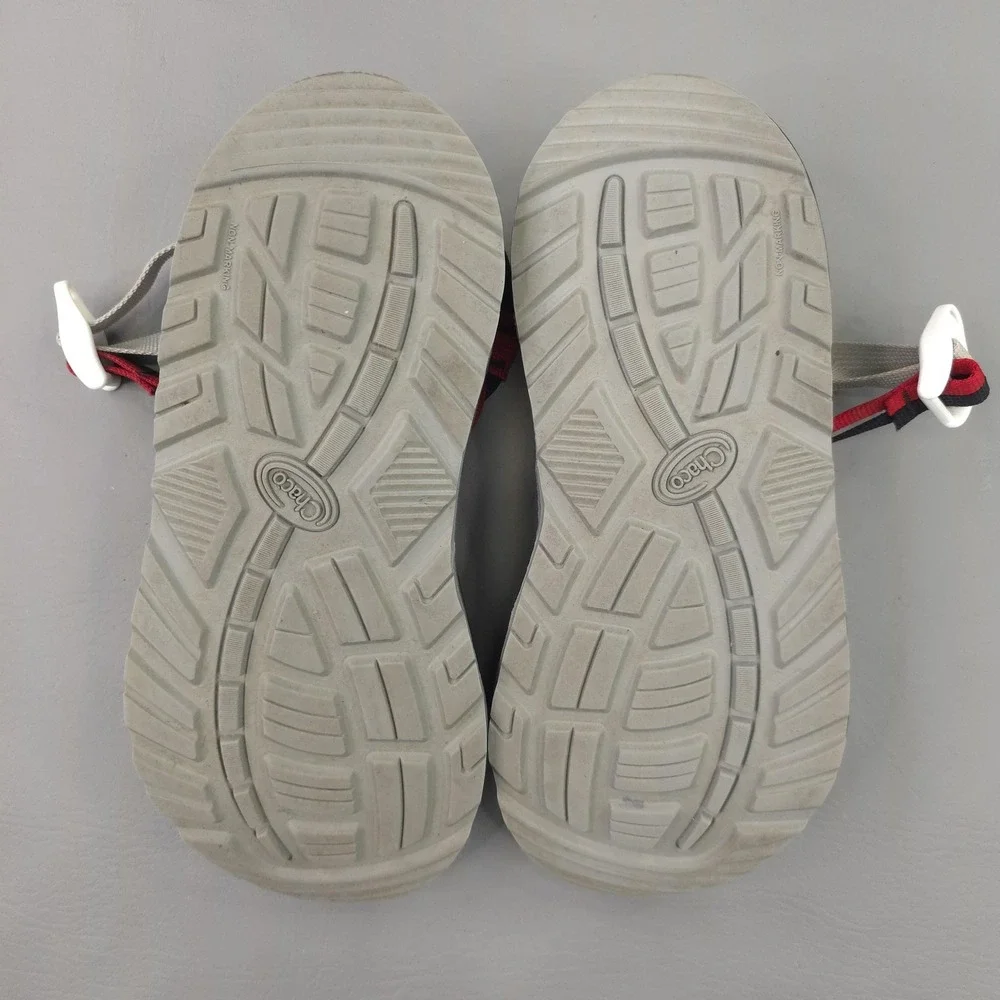 Chaco Shoes Mens 8 Navy Red Z/2 Sport Sandals Hiking Custom Buckle Strap USA